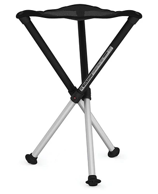 Walkstool Comfort Model - Black and Silver - 3 Legged Folding Stool in Aluminium - Height 22" (55 cm) - Maximum Load 495 Lbs - Made in Sweden