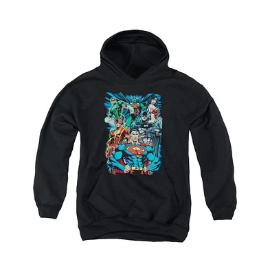 Justice League Boys of America Youth Is Served Pull Over Hoodie / Hooded Sweatshirt
