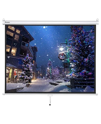 Yescom Instahibit 72" 4:3 57" x 43" Manual Projector Projection Screen Matte Pull Down