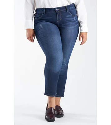 Slink Jeans Plus Size High Rise Straight Jeans