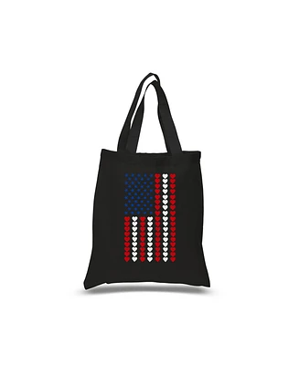 La Pop Art Heart Flag - Small Word Art Tote Bag