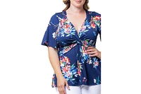 Kiyonna Plus Abby Twist Front Top