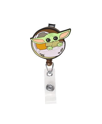 Star Wars Disney The Mandalorian Retractable Badge Reel, Grogu Badge Reel with Clip