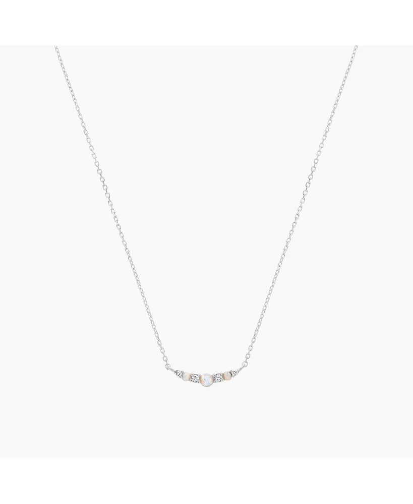 Bearfruit Jewelry Sterling Silver Cloris Opal Necklace, 15"-17"