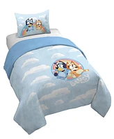 Saturday Park Bluey Rainbow the Clouds 100% Organic Cotton Twin Duvet Cover & Sham Set