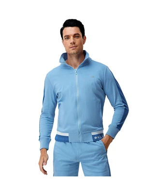 Bellemere New York Men's Men s Two-Tone Full-Zip Cotton Tracksuit Jacket