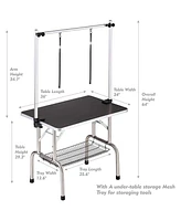 Streamdale Furniture 36 Professional Dog Pet Grooming Table Adjustable Heavy Duty Portable with Arm & Noose & Mesh