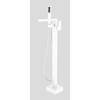 Streamdale Furniture Brushed Nickel Floor Mount Bathtub Faucet with Hand Shower