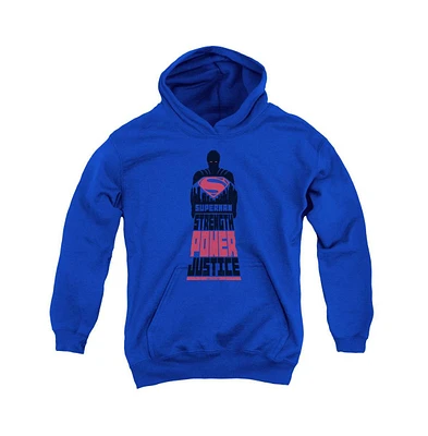 Batman V Superman Boys Youth Super Justice Pull Over Hoodie / Hooded Sweatshirt