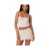 Edikted Women's Maria Lace Cupped Tank Top