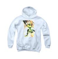 Justice League Boys of America Youth Painted Archer Pull Over Hoodie / Hooded Sweatshirt