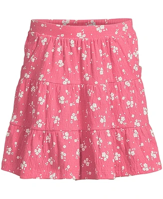 Lands' End Girls Knit Gauze Tiered Skirt