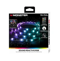 Monster Cable Monster 12 Ft. Rgb Led Sound Reactive Light Strip with Remote Control