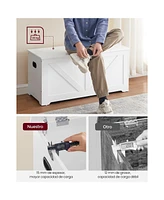 Slickblue Storage Chest, Trunk With 2 Safety Hinges, For Entryway, Bedroom, Living Room