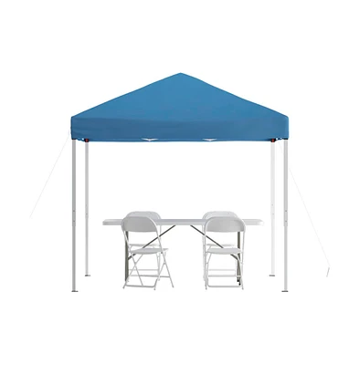 Emma+Oliver Outdoor Event/Tailgate Set With Pop Up Event Canopy With Carry Bag