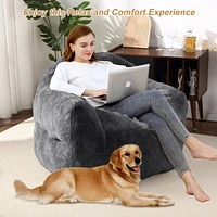 Caromio Giant Bean Bag Sofa Chair with Armrests for Adults High-Density Foam Stuffed