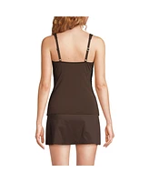 Lands' End Women's V-Neck Wrap Underwire Tankini Swimsuit Top