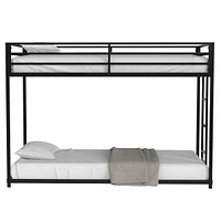 Streamdale Furniture Same As Original B083124170 Adam Twin Over Twin Metal Bunk, Black