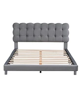 Streamdale Furniture Full Upholstered Platform Bed With Soft Headboard