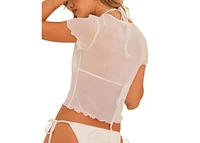 Dippin' Daisy's Women's Dreamer Ruffle Mesh Top