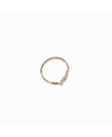 sanctuaire Dainty Wrap Cross Ring Gold