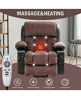 Streamdale Furniture Elderly Recliner with Heat & Massage