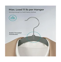 Slickblue 50-Pack Velvet Coat Hangers, Non-Slip Clothes Hangers with Shoulder Notches for Clothing Storage