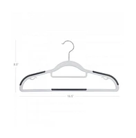 Slickblue Plastic Hangers Space Saving Clothes , Ultra Thin With Non Slip Rubber Coating, 30 Pieces