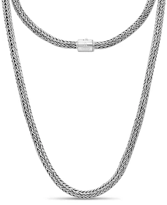 Devata Foxtail Round 5mm Chain Necklace in Sterling Silver