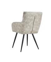 Simplie Fun Modern Gray Pu Dining Chairs Set of 2