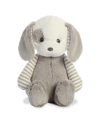 ebba Large Grayson Lil' Stripeez Playful Baby Plush Toy Gray 13"