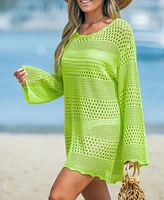 Cupshe Women's Seaside Whispers Crocheted Cover-Up Dress