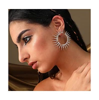 Sohi Women's Celestial Hoop Earrings