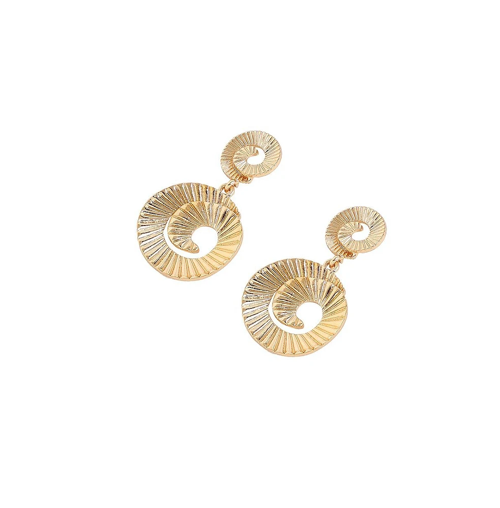 Sohi Women's Swirl Drop Earrings