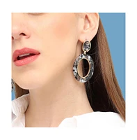 Sohi Women's Marble Drop Earrings