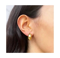 The Lovery Chunky Gold C-Hoop Earrings 14K Gold