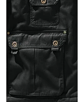 Boulder Creek Tall by KingSize 9 Pocket Twill Utility Jacket With Removable Hood