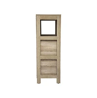 Merrick Lane Delilah 2 Drawer Bathroom Storage Cabinet Organizer With Open Display Shelf