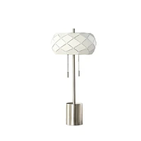 Streamdale Furniture 28" In Legeme Mid Century Danish 2-Light Steel Pull Chain Table Lamps