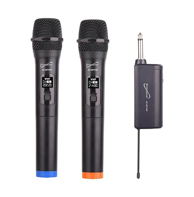 Supersonic Vhf Dual Fix Channel Wireless Transmitter with Microphones
