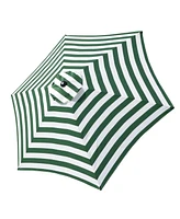 9 Ft Patio Umbrella Replacement Canopy Market Table Top Sunshade Cover Garden