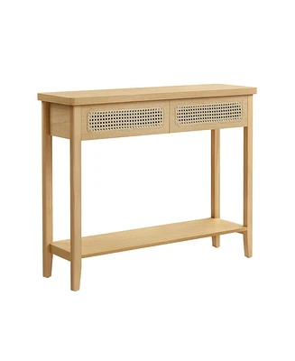 Slickblue Console Table with Drawers and Shelf