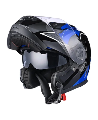 Ahr Run-M3 Modular Flip Up Helmet Full Face Dual Visor Dot Motorcycle Bike