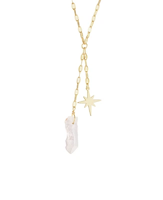 Macy's Aurora Borealis or Mystic Quartz Starburst Lariat Necklace