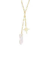 Macy's Aurora Borealis or Mystic Quartz Starburst Lariat Necklace