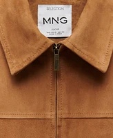 Mango Women's Leather Bomber Jacket