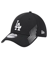 New Era Men's Black Los Angeles Dodgers Active Dash Mark 39THIRTY Flex Hat