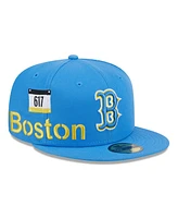 New Era Men's Light Blue Boston Red Sox City Connect Icon 59FIFTY Fitted Hat