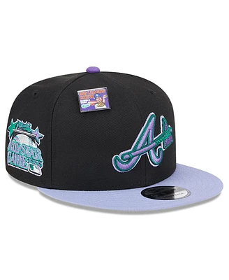 New Era Men's Black/Purple Atlanta Braves Grape Big League Chew Flavor Pack 9FIFTY Snapback Hat