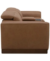 Lovro 3-Pc. Leather Sofa with 2 Power Motion Chairs & 1 Console, Created for Macy's
